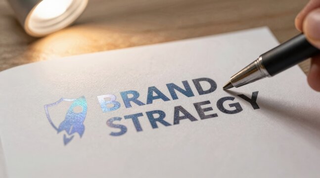 Content creator hand writing on notebook with digital content strategy hologram, creative social media marketing planning concept and online business editorial innovation in home office.