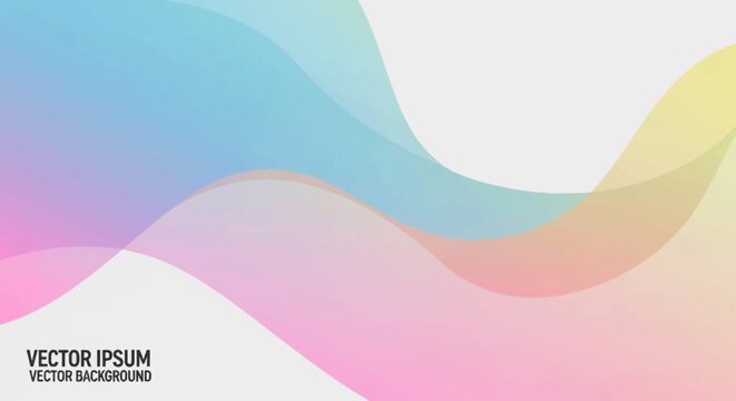 Soft Pastel Gradient Waves Abstract Background Design
