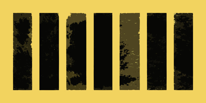 abstract vector composition of vertical rectangles on yellow background