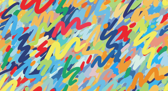 Vibrant Wavy Strokes Background