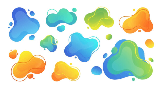 Colorful Blob Shapes - Abstract Fluid Design Elements