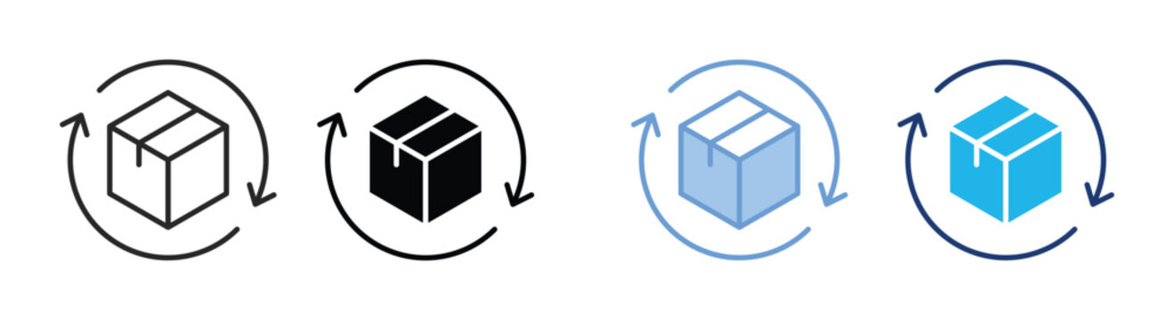 Cycle icon set multiple style collection