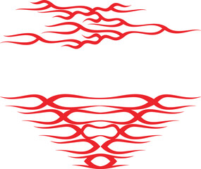 Fototapeta premium Vector flames for vehicle vinyl decals and wraps. Ready-to-cut graphics, great side and hood decals for racing cars, off-road and sport vehicles, hot rod automobiles, ATVs, trucks, motors and bikes.