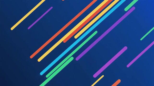 Abstract Motion Background with Diagonal Colorful Lines