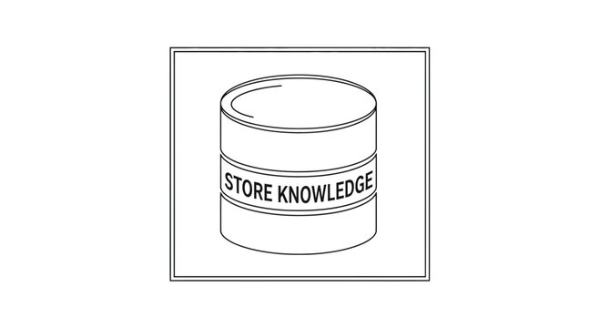 Database icon representing knowledge storage and information management