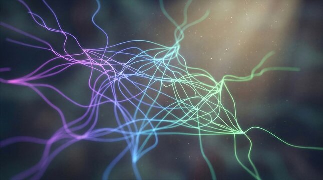 Abstract visualization of virus particles and spreading infection. Microscopic view of pathogen transmission and genetic mutation. Scientific medical research on disease epidemiology.