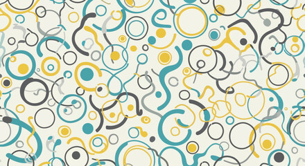 Fototapeta premium Abstract circles and swirls pattern, playful, modern, bright colors background