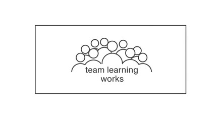 Fototapeta premium Team Learning Works Logo - Collaboration and Growth Concept