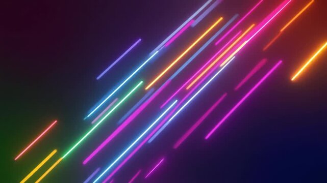 Abstract Neon Light Streaks Motion Background
