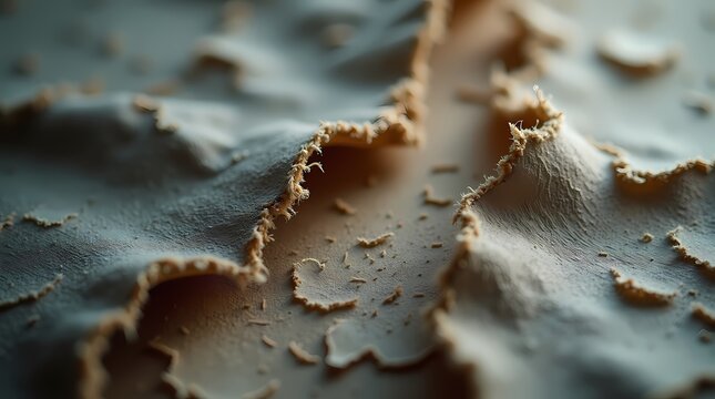 Macro texture of dry cracked earth or parched clay soil surface. This environmental photo is suitable for climate change articles drought awareness and agricultural land studies.