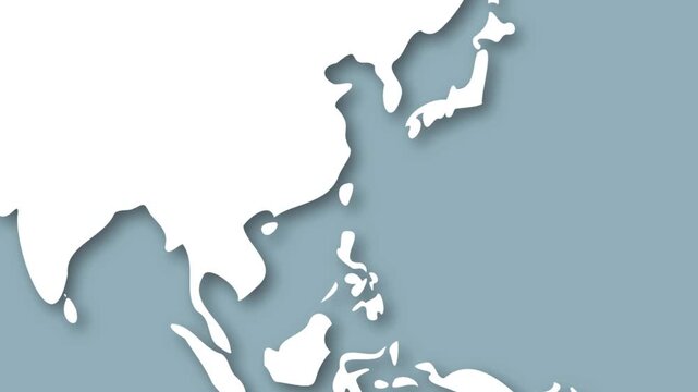 Taiwan Map Highlighted on World Map, East Asia Geographic Illustration