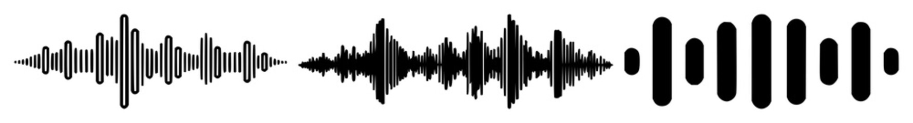 Naklejka premium NLP icon set with solid black icon on white background featuring natural language processing, sound waves, icon with vector and illustration