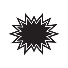 Fototapeta premium Vector explosion burst silhouette icon