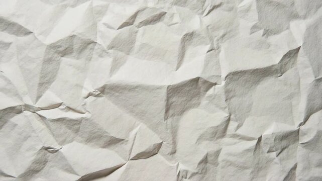 Abstract Texture of White Crumpled Paper Background