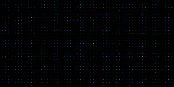 Small blue and green stars scattered across a dark black background creating a subtle cosmic or digital pattern