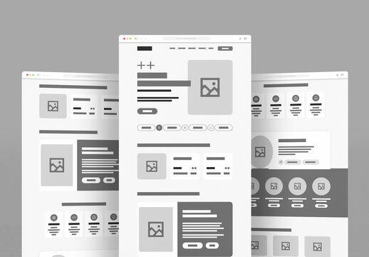 Modern Landing Page Wireframe Template Layout
