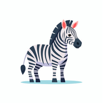 Cute cartoon zebra illustration