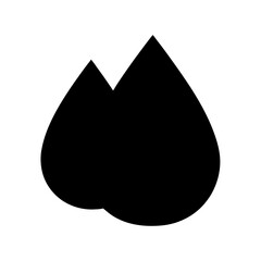 Fototapeta premium Black Water Drop Icon Vector Illustration Minimalist Line Art Symbol