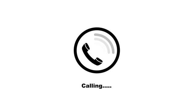 Abstract call icon animation. call concept on mobile phone . incoming calling animation on background with on 4k video animation.