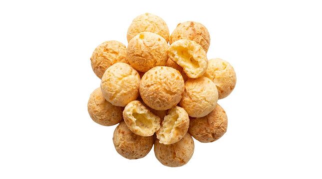 Pile of Delicious Brazilian Cheese Bread P&atilde;o de Queijo.