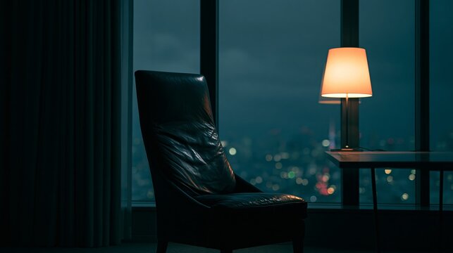 Solitary Chair in Moody Apartment Interior