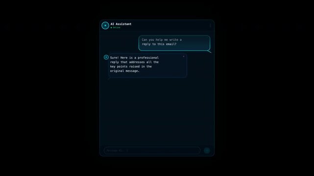 Ai assistant chat interface on android suitable for technology blogs, app development websites, virtual assistant services, and artificial intelligence publications.