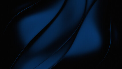 Obraz premium A soft blue with dark gradations and a series of curved lines or layers that resemble folds of fabric, sand dunes, or sound waves. This pattern creates a sense of depth and subtle movement.