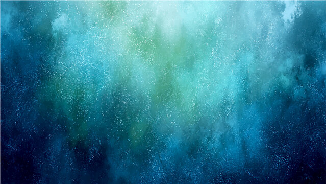 Abstract textured background with turquoise and blue hues with hints of light and dark creating a dreamlike and ethereal effect.