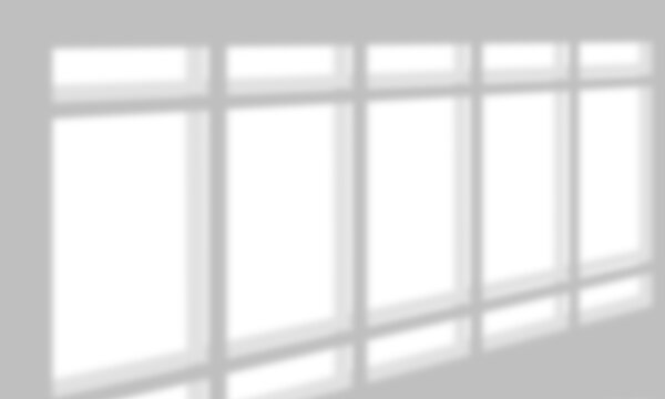 abstract double shadow light effect of  window  on wall with more blur and bokeh useful for make background overlay effects. Isolated on white background