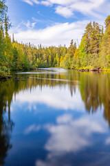 Fototapeta premium beautiful autumn landscape. Oulanka. Finland