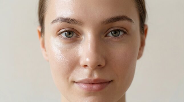 Woman with Smiling Face and Eyes Looking Directly