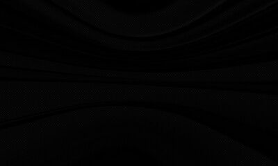 Fototapeta premium abstract black background with carbon fiber texture and panoramic or cylindrical effect (fisheye effect)