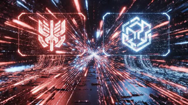 Sci-fi battle of light and dark factions