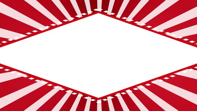 Retro red sunburst frame background with blank center comic banner animation design loop