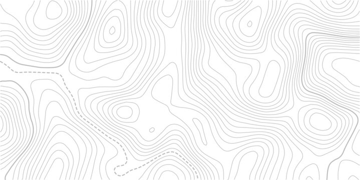 The black grey on white contours vector topography stylized height of the lines.Mountain hiking trail over terrain. Contour background geographic grid. Map vector terrain Illustration. 
