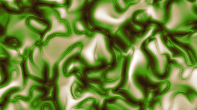 Abstract digital pattern of flowing green liquid waves suitable for backgrounds, packaging, textiles, and merchandise designs. Fresh and dynamic visual.