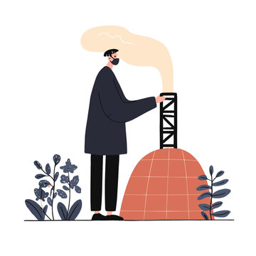 Modern Carbon Capture Fan in a Minimalist Geometric Design