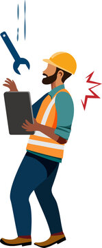 Construction Worker Injured by Falling Wrench