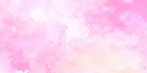 Obraz premium Soft pink watercolor background with white and peach tones for design and art projects