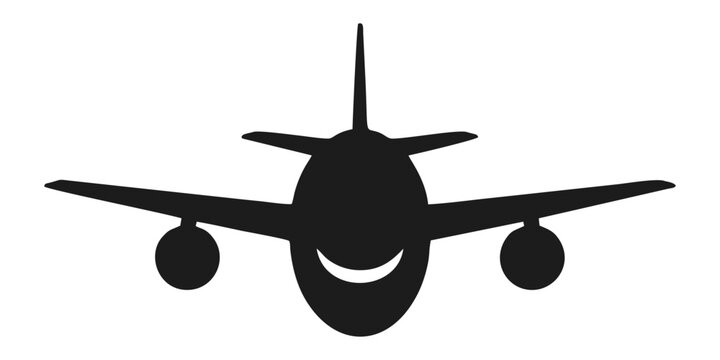 front view airplane icon