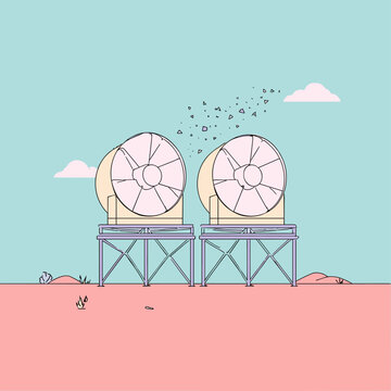 Modern Direct Air Capture Fans Removing CO2 from Atmosphere