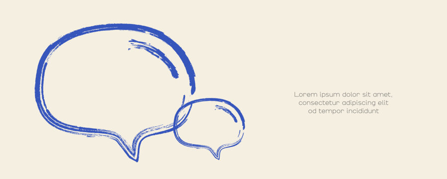 Banner with chat bubbles. Discussion concept.