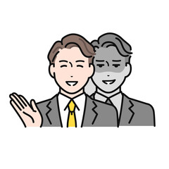 Obraz premium 怪しい詐欺師のベクターアイコンイラスト素材