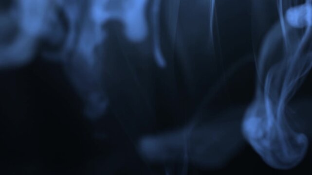 Blue Smoke Cloud in Dark Background