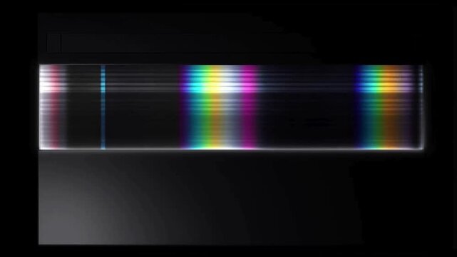 VHS Colorful Spectrum Analysis Visualization Tool Display.