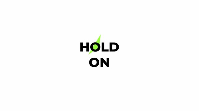Animated motivational quote with green lightning bolt and bold text on white background