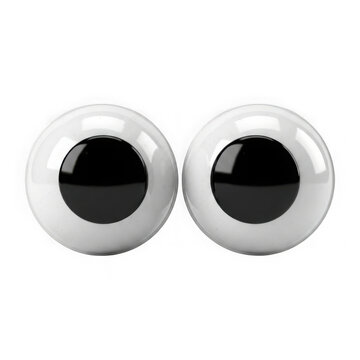 Pair of funny googly eyes looking forward