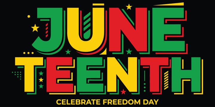 Vibrant juneteenth celebration background