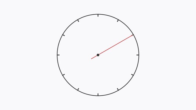minimalist ui clock second hand rotation loop