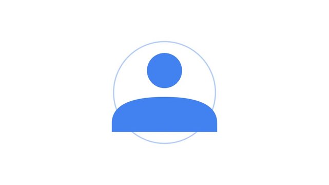 minimalist user icon pulse animation